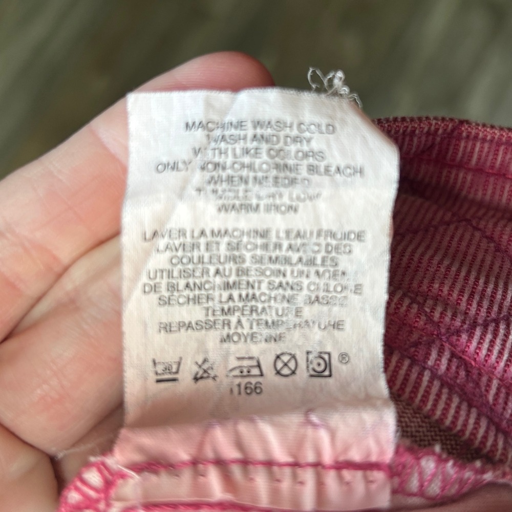 VTG GAP Corduroy Mini Skirt Button Front Pink Adjustable Women's Size 6 Y2K - Picture 5 of 6